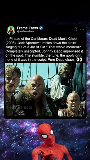 In Pirates of the Caribbean Dead Man's Chest (2006), Johnny Depp Made Up This