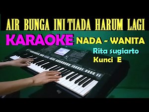 AIR BUNGA - Rita Sugiarto | KARAOKE Nada Cewek / Wanita | Lirik,HD