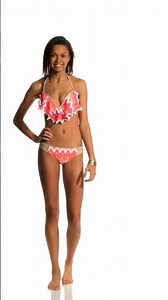 Luli Fama Flamingo Beach Cascade Push Up Underwire Top | SwimOutlet.com