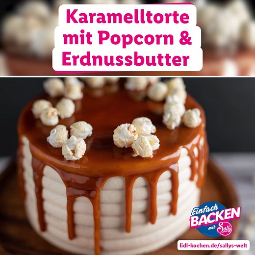 Werbung / Es ist amerikanische Woche bei Lidl Deutschland 🇺🇸 Da dürfen Popcorn, Erdnussbutter und Ahornsirup nicht fehlen. Daraus habe ich eine tolle Torte mit Karamellsoße gebacken. Kennt ihr eigentlich den Unterschied zwischen Mushroom Popcorn und Butterfly Popcorn? 🍿 im Video erkläre ich es euch ❤️ ➡️ Jetzt anschauen: https://sallys.link/popcorn-torte Eure Sally ❤️ ➡️ Das Karamelltorten-Rezept gibt’s in meiner Sallys Welt App (kostenlos) ➡️ find all the recipes in my Sallys Welt App (free)