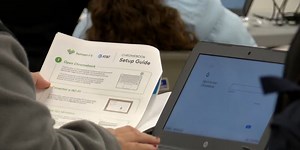 Hemingway Elementary students receiving new laptops for the upcoming school year