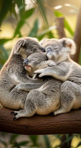 3 Baby Koala Siblings Sleep Without Falling from Eucalyptus Tree | Little Tiny Wild