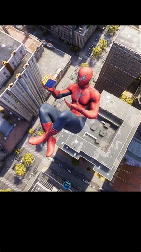 Spider man free fall and cube solve mid air amazing skills #shorts