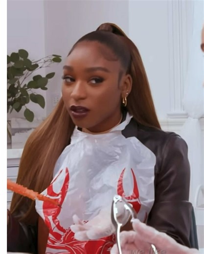 less work, more meat 🤪 #normani #haileybieber