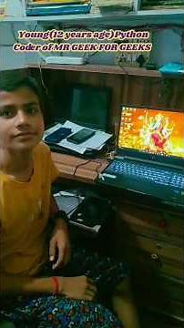 Youngest Python Coder of MR GEEK FOR GEEKS #mr_geek_for_geeks #python