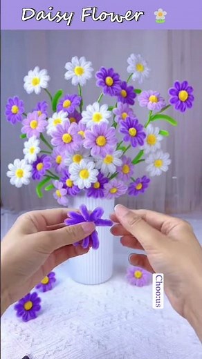Handmade DIY Pipe Cleaner Daisy Flower | Pipe Cleaner Flowers Tutorial #handmade #diyflower #daisy