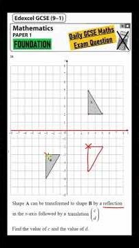 GCSE Maths Foundation - Daily Exam Question - Day 48 (Combined Transformations)