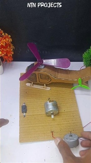 Amazing Helicopter with DC Moto generator ⚡🔥#viral #trending #schoolproject #experiment #science