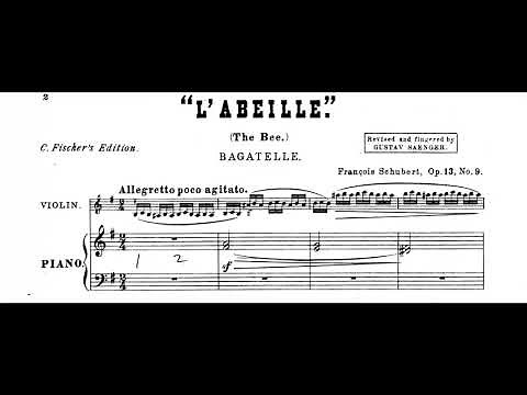 F. Schubert - The Bee for Violin and Piano- Score