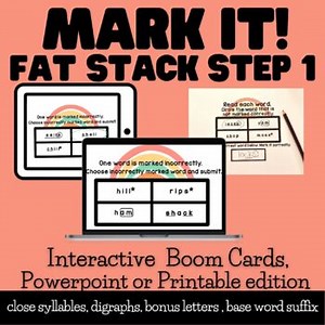 Mark It! Fat Stack Edition;  Step 1- Boom Deck & Editable Powerpoint