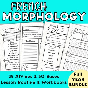 French Morphology / Morphologie FULL YEAR BUNDLE - Prefixes, Suffixes & Bases