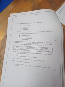 Multiple Choice Questions1.1.19 A well-established tourism ma... | Filo