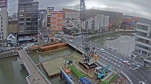 博多中洲 ライブカメラ（西日本新聞）と雨雲レーダー/福岡県福岡市中央区