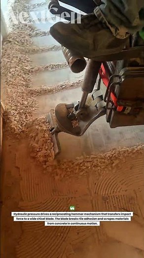 INSANE Floor Tile Removal Machine! This Jackhammer Attachment Will Shock You 🤯 (Must See!)