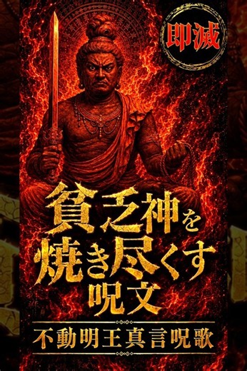 【聴くだけ貧乏神退散】財運を塞ぐ悪因縁を焼き尽くす｜不動明王真言│火界・慈救呪歌 #shorts #不動明王 #不動明王真言 #貧乏神退散 #火界呪 #慈救呪 #金運上昇 #財運上昇 #悪縁切り#金運