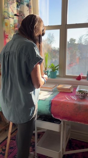 I have a little sneak peek of a DIY art project we captured for an upcoming art vlog! | The Turquoise Iris