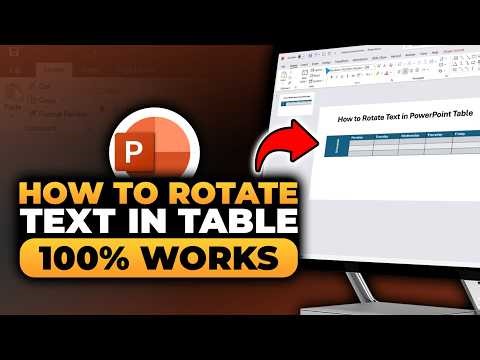 How To Rotate Text in PowerPoint Table (FAST & EASY) | 100% WORKS | NO Yapping, To The Point!