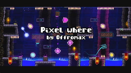 像素在哪里呀，像素在那里~ 几何冲刺通关视频：Pixel where