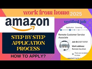 Work from Home with Amazon VCS: Step-by-Step Application Process Explained! #amazonworkfromhome