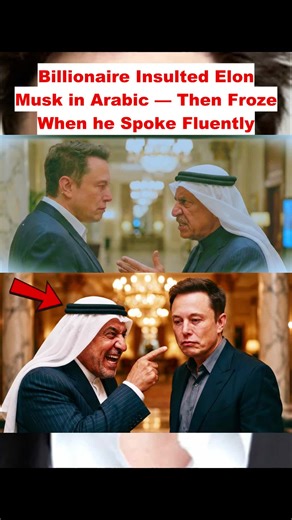 Billionaire Insulted Elon Musk in Arabic — Then Froze When he Spoke Fluently #hollywood #elonmusk