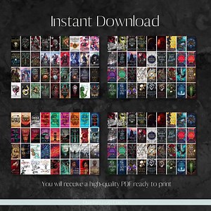 200  Booktok Fantasy Book Cover Stickers: Printable Planner Bundle (digital Download) - Etsy