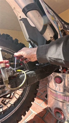 This is a homemade brake bleeder that works incredibly well.