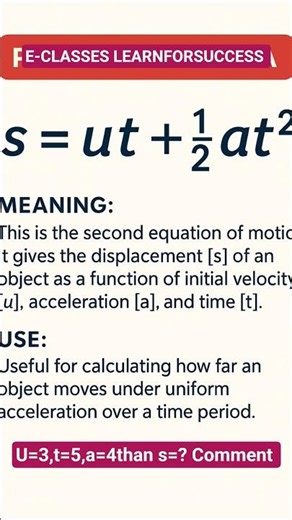 Day 2 Second equation of motion