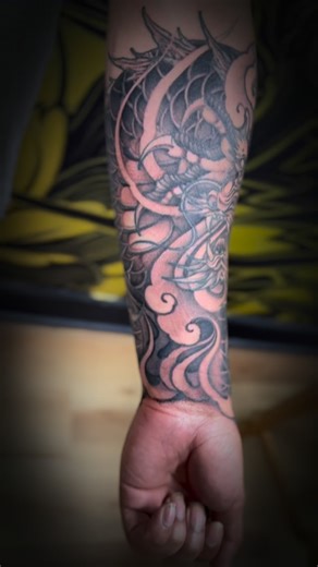Adam Phan Do | Dragon shading fresh Buddha hand healed Done at @omkaratattoo_cali #ADAMDTATTOOS #japanesetattoo #dragon #dragontattoo #blackandgrey | Instagram
