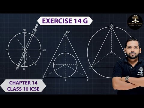 EXERCISE 14 G | CIRCLE | CHAPTER 14 | CLASS 1O | ICSE |