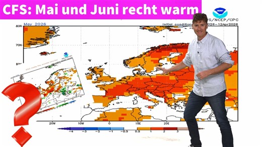 Rollt da etwa eine Frühsommer-Hitzewelle auf Deutschland zu? Die aktuelle CFS-Prognose für Mai und Juni 2026.