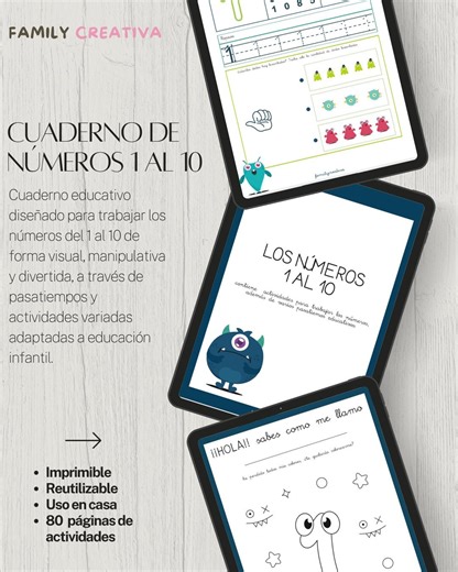 Printable Numbers 1-10 | Children's Math Activities | PDF - Etsy