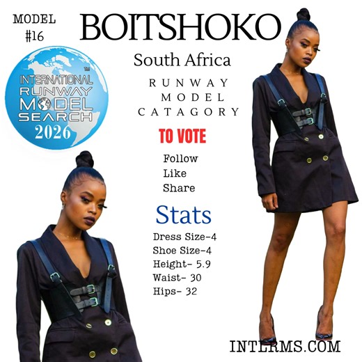 Welcome to the 2026 International Runway Model Search Social Media Competition! This is our eighth year in the spotlight, and we're thrilled to introduce a fresh roster of incredible models who will be competing in the next 30 days to be one of the top models who will be considered to be featured and highlighted in our upcoming documentary film for 2028. Join us as we celebrate talent, diversity, and the art of modeling in a virtual arena! To Vote: LIKE the model Banner = 50pt Share the model Ba