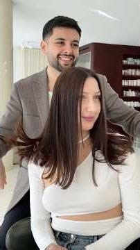 Espresso Brown 🤎 Black Off #hairtransformation #hairstylist #brownhair #haircolor #hairstyle