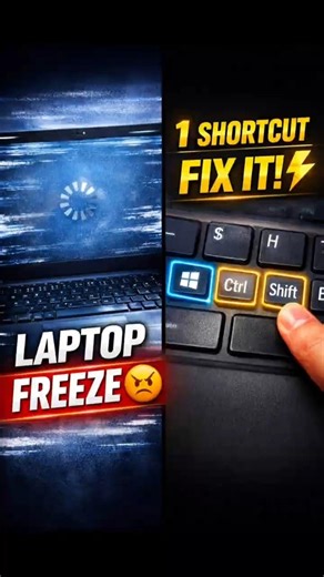 😱 Laptop Freeze? Mouse Dead? Yeh Shortcut 1 Second Me Sab Thik Kar Dega! 💻⚡#ytshorts #tech