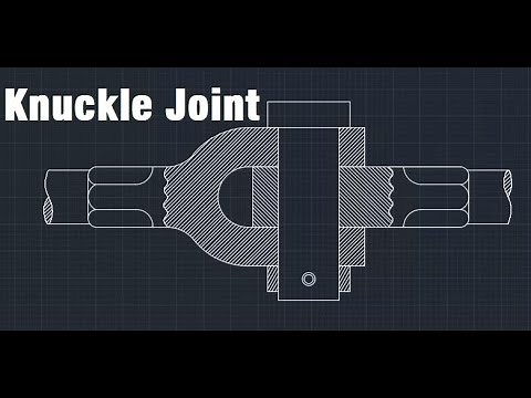 AutoCAD II Knuckle Joint II 2D II Sectional Front View