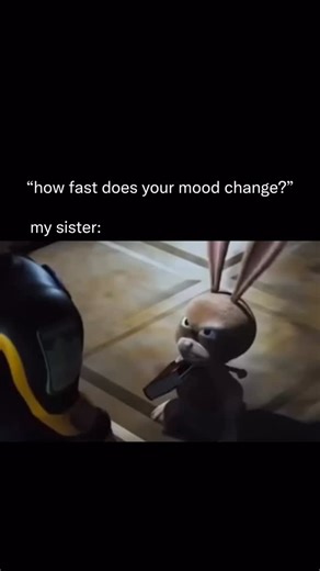 Memes on Instagram: "yep 😂 (@coa1ine) Your sister’s mood switches faster than a light flip in a haunted house—one second she’s laughing, the next you’re somehow “being annoying” without changing a single thing. There’s no warning, no buildup, just emotional whiplash that keeps everyone around her slightly on edge. - #reels #explore #funny #siblings #jokes"