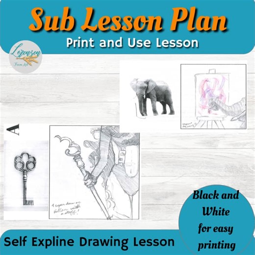 Middle School Art Sub Plans, Abstract Art Activities, Art Worksheet