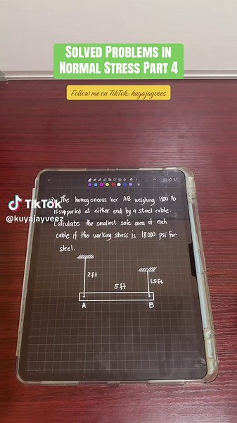Solved Problems in Normal Stress: Strength of Materials Part 4