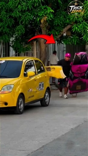 Fake Car Crash Behind Taxi! Driver Completely Lost It #CarPrank 😱