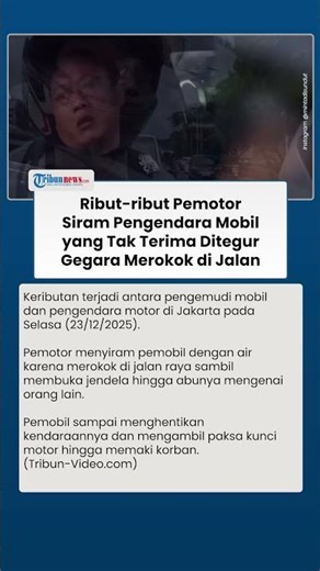 Detik-detik Pengendara Mobil Tak Terima Ditegur Pemotor Gegara Merokok di Jalan & Abu Kena Mata