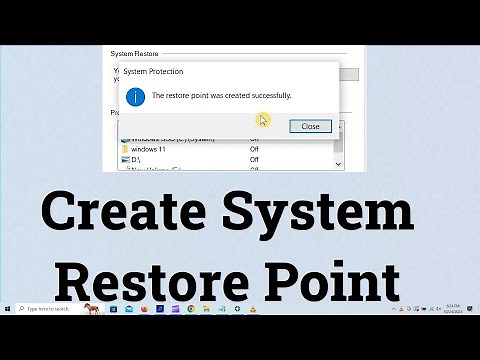 How to Create a System Restore Point in Windows 10 and Windows 11