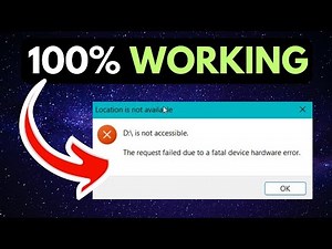 How to Fix The Request Failed Due To A Fatal Device Hardware Error