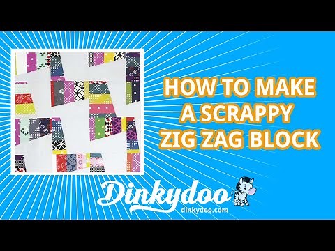 How to make a Scrappy Zig Zag Block - Modern Quilting Tutorials
