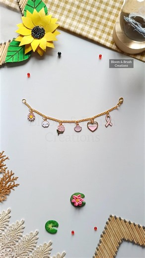DIY Charm Bracelet ✨| DIY Gift Ideas। #bracelet #diy #craft #trendingshorts #shortsviral