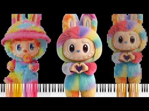 Labubu Song | Piano Tutorial & MIDI Art Animation 🎹 #piano #animation #pianomusic