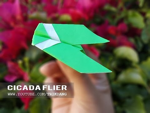 ORIGAMI PAPER PLANE - How to make an EASY paper airplane that flies | Cicada Flier