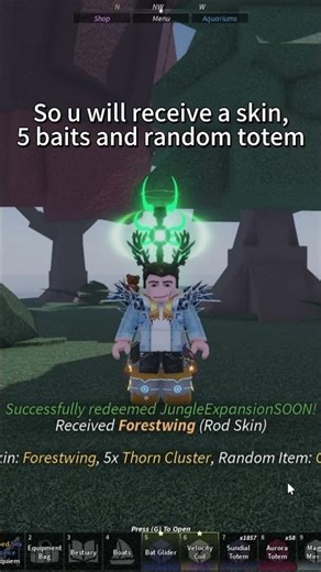 New CODE For Jungle Sprout Update | Fisch | Roblox