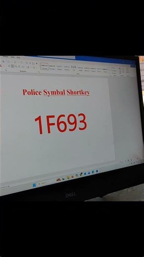 Draw police Symball in MS Word try this#viralvideo #viralpost