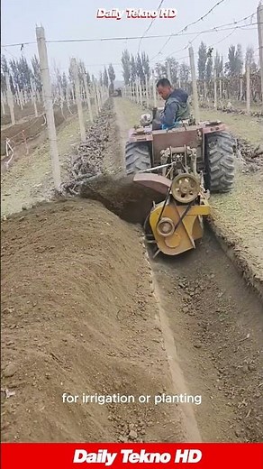 This trenching machine is an absolute BEAST 💪 look how fast it works! #FarmEquipment