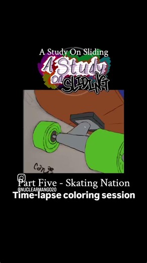 A Study On Sliding -Part Five - Skating Nation timelapse color session video #digitalart #conceptart